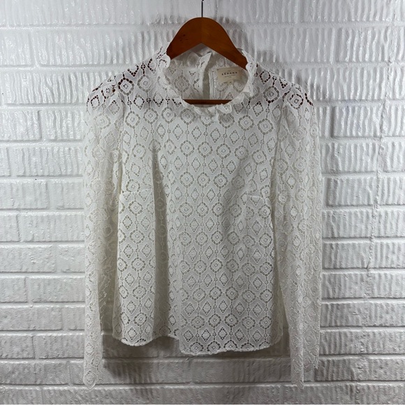 Sézane Eglantine Blouse in Ecru Size 40/US 8 - Picture 2 of 5